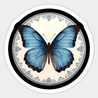 Blue Morpho Butterfly Sticker